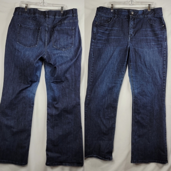 Lane Bryant Denim - 18 LANE BRYANT Venezia COMFORT WAIST stretch dark wash straight leg JEANS 18R